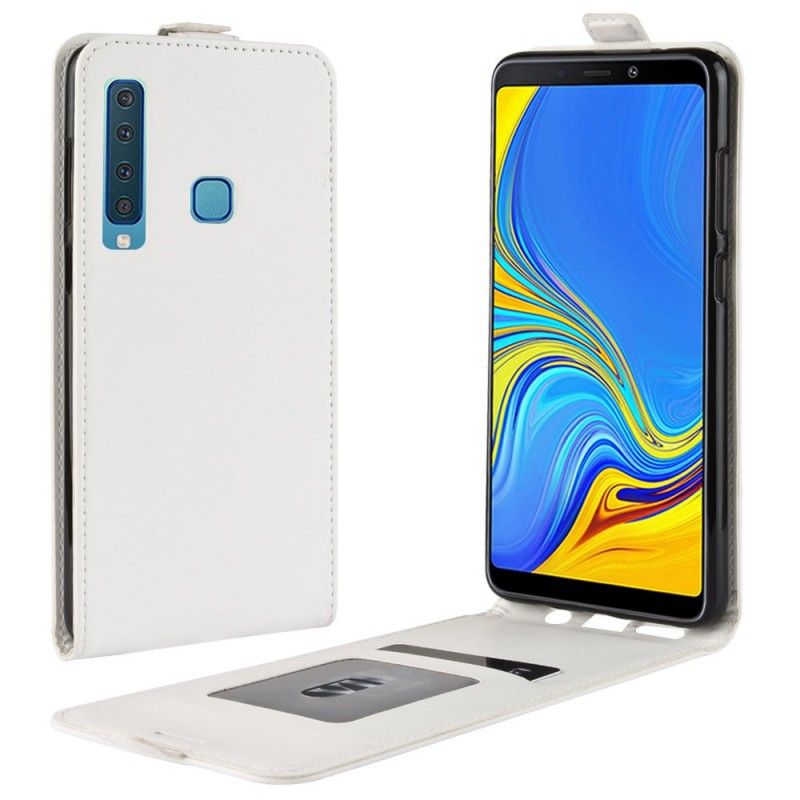 Läderfodral Samsung Galaxy A9 Svart Vikbar Lädereffekt