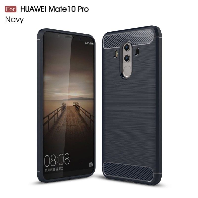 Skal Huawei Mate 10 Pro Svart Borstad Kolfiber