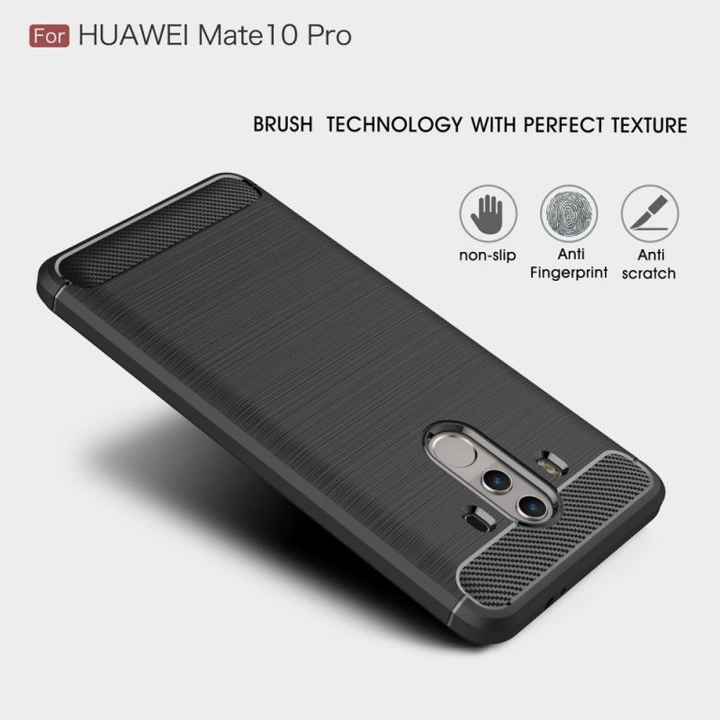 Skal Huawei Mate 10 Pro Svart Borstad Kolfiber