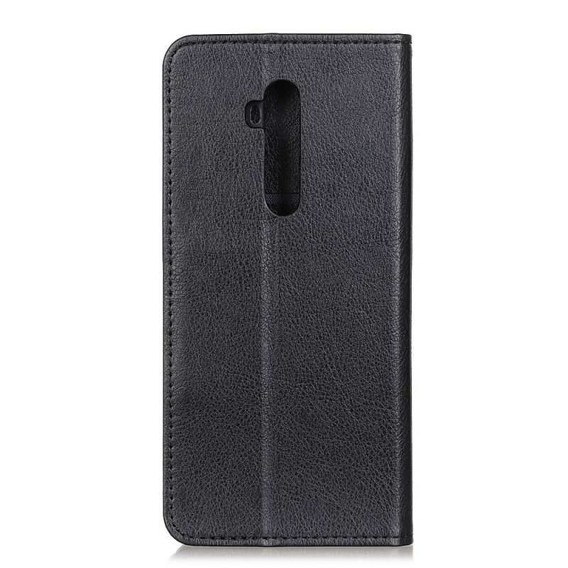 Folio-fodral OnePlus 7T Pro Svart Elegant Splitlitchiläder