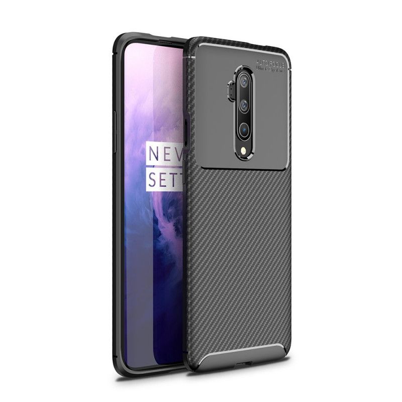 Skal för OnePlus 7T Pro Svart Flexibel Kolfiberstruktur