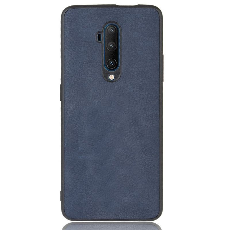 Skal för OnePlus 7T Pro Svart Lädereffekt I Vintage Look