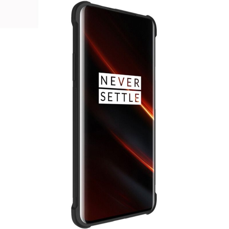 Skal OnePlus 7T Pro Svart Flexibel Silikon Med Imak Skärmfilm