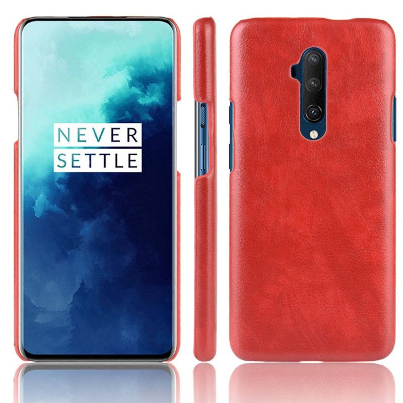 Skal OnePlus 7T Pro Svart Lychee-Lädereffekt