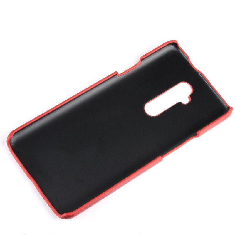 Skal OnePlus 7T Pro Svart Lychee-Lädereffekt