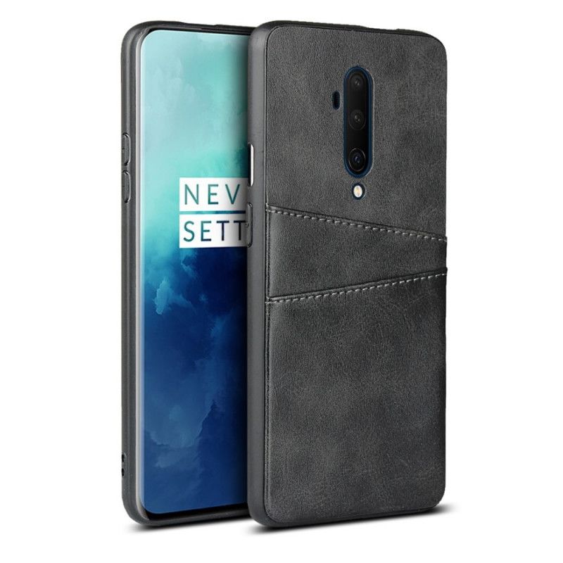 Skal OnePlus 7T Pro Svart Mobilskal Dubbelkorthållare