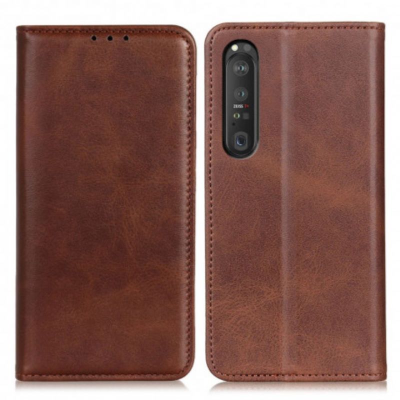 Folio-fodral Sony Xperia 1 Iii Split Leather Elegance