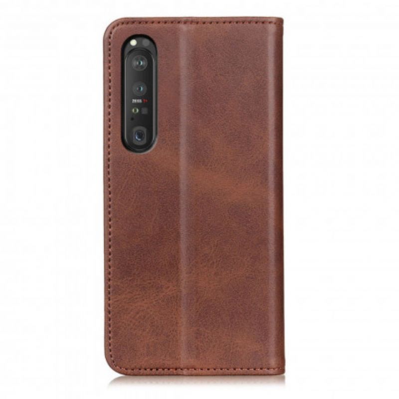 Folio-fodral Sony Xperia 1 Iii Split Leather Elegance