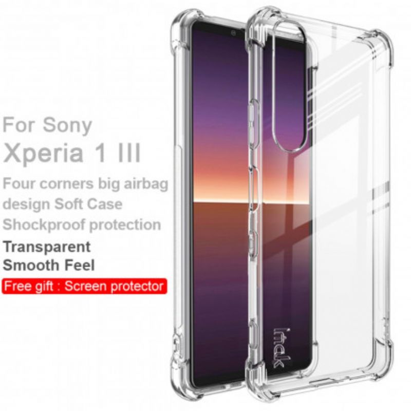 Skal Sony Xperia 1 Iii Telefonfodral Transparent Med Imak-film