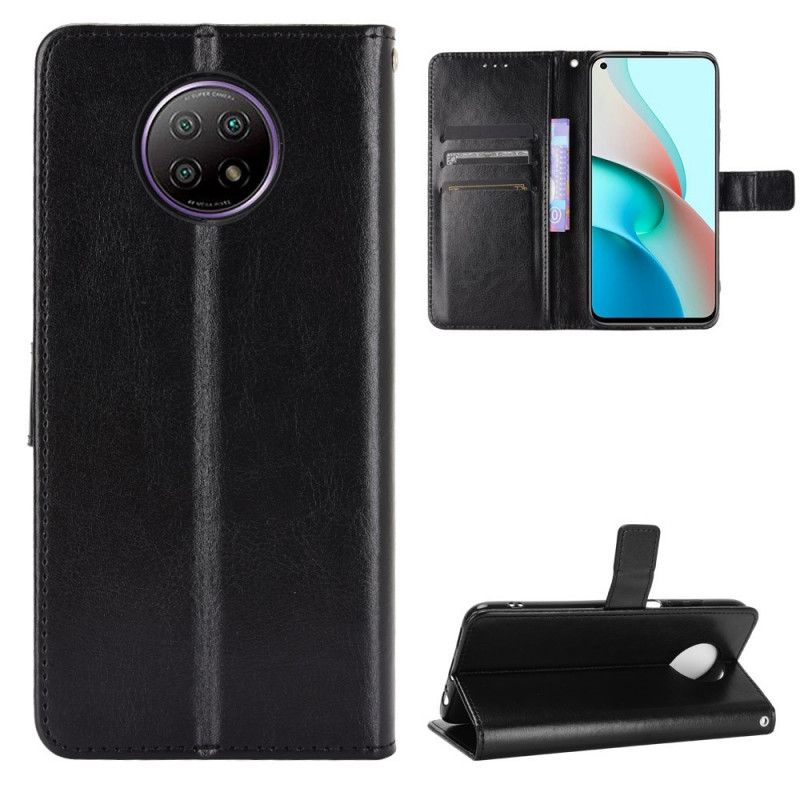 Fodral Xiaomi Redmi Note 9 5G / Note 9T 5G Svart Flashigt Konstläder