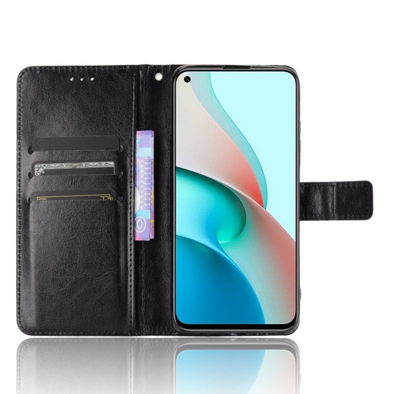 Fodral Xiaomi Redmi Note 9 5G / Note 9T 5G Svart Flashigt Konstläder