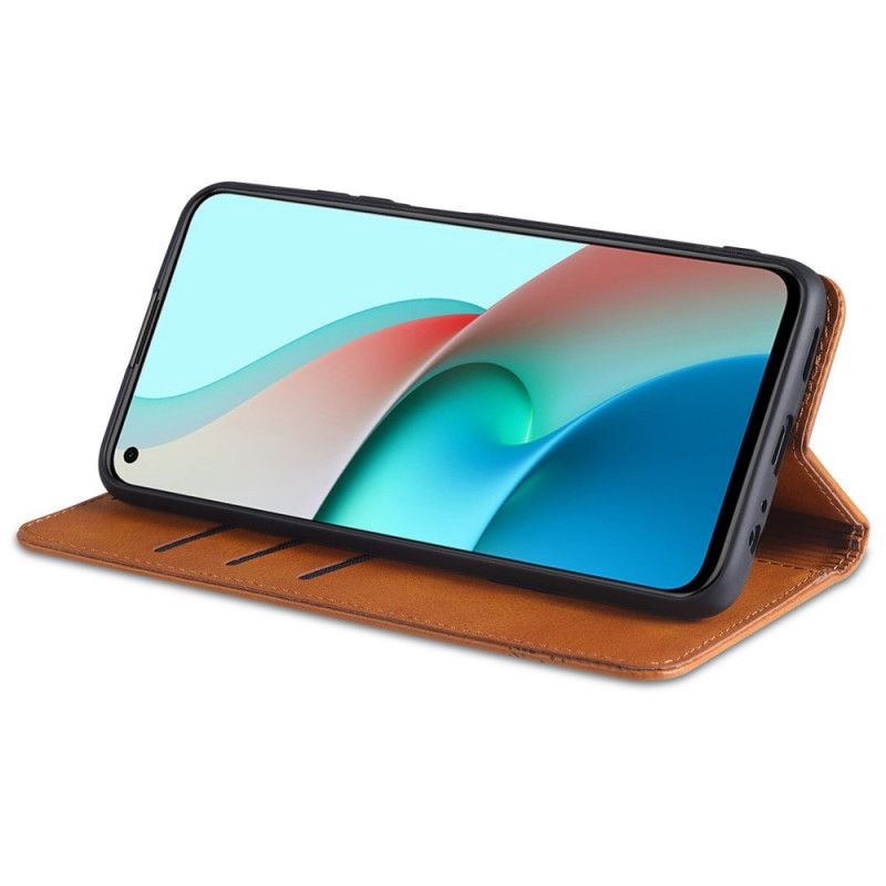 Folio-fodral Xiaomi Redmi Note 9 5G / Note 9T 5G Svart Aznsläderstil