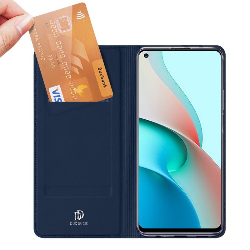 Folio-fodral Xiaomi Redmi Note 9 5G / Note 9T 5G Svart Mobilskal Pro Dux Ducis Hud