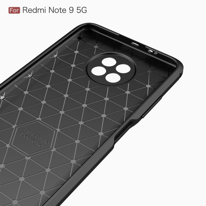 Skal Xiaomi Redmi Note 9 5G / Note 9T 5G Svart Borstad Kolfiber