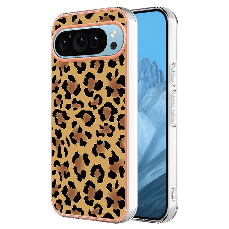 Skal Google Pixel 9 Telefonfodral Leopardtryck