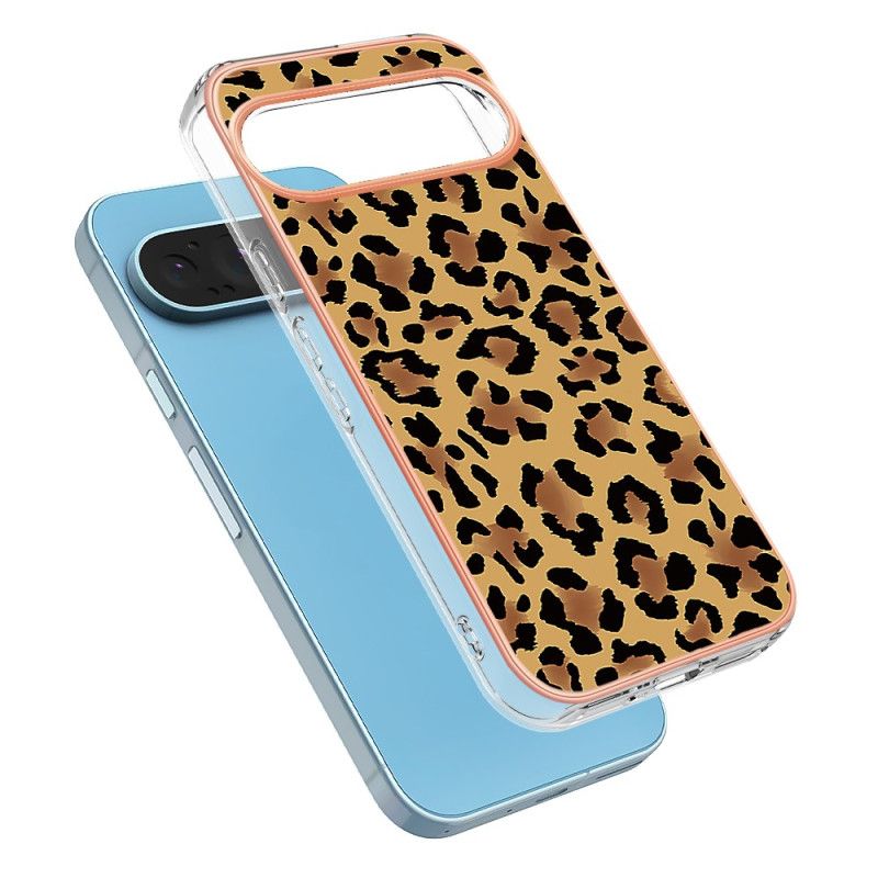 Skal Google Pixel 9 Telefonfodral Leopardtryck