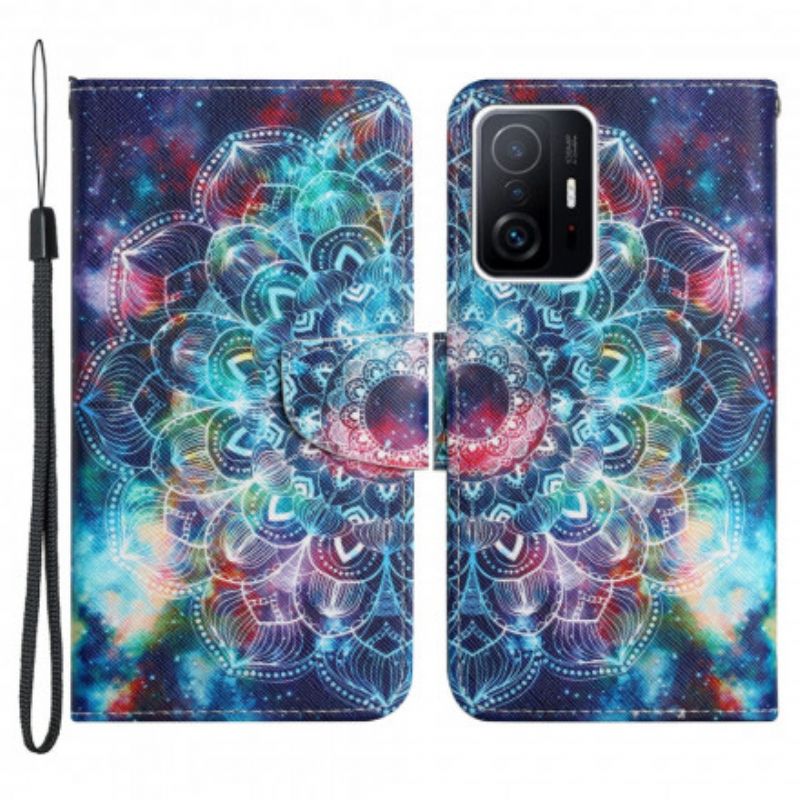 Fodral För Xiaomi Mi 11t / 11t Pro Flashy Half Strappy Mandala