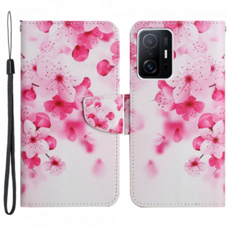 Fodral Xiaomi Mi 11t / 11t Pro Rosa Blommor