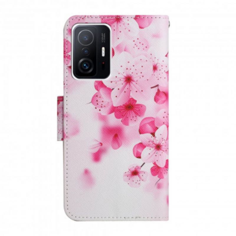 Fodral Xiaomi Mi 11t / 11t Pro Rosa Blommor