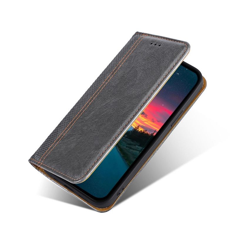 Folio-fodral Xiaomi Mi 11t / 11t Pro Split Litchi-lädersömmar