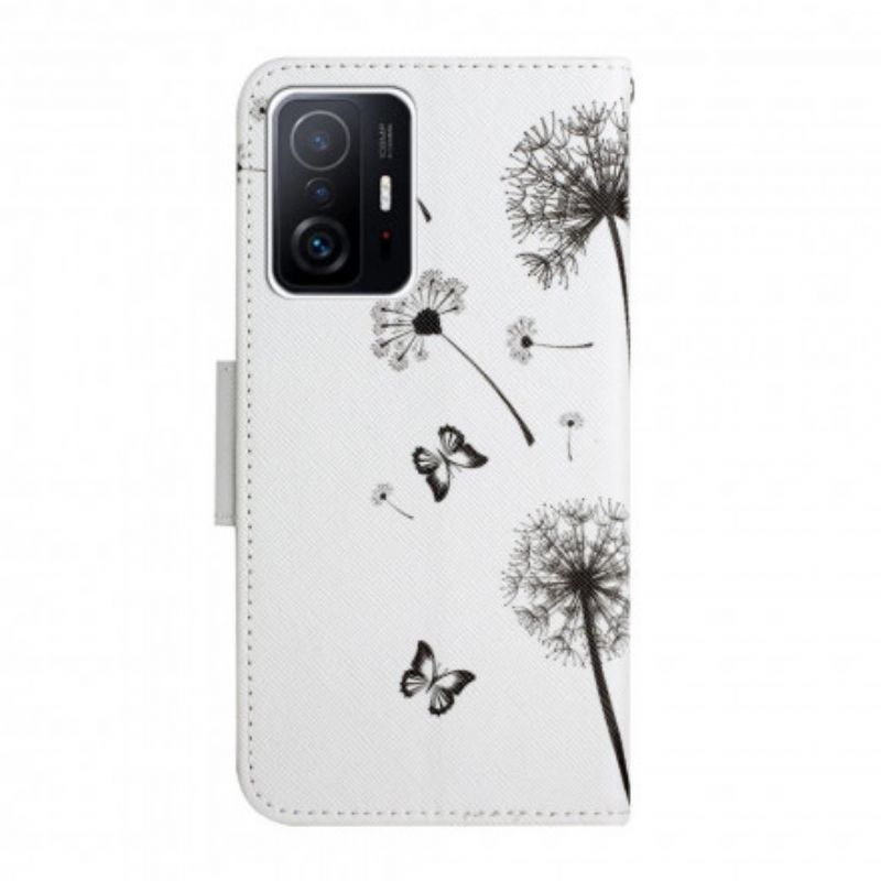 Läderfodral Xiaomi Mi 11t / 11t Pro Telefonfodral Baby Love Maskros