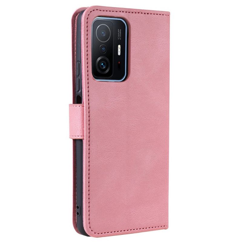 Läderfodral Xiaomi Mi 11t / 11t Pro Telefonfodral Skin-touch-sömmar