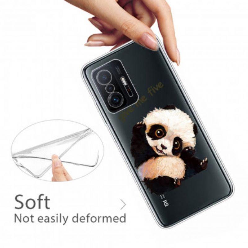 Skal För Xiaomi Mi 11t / 11t Pro Transparent Panda Ge Mig Fem