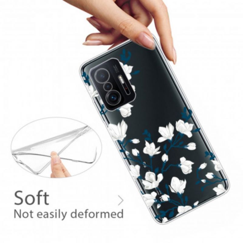 Skal För Xiaomi Mi 11t / 11t Pro Vita Blommor