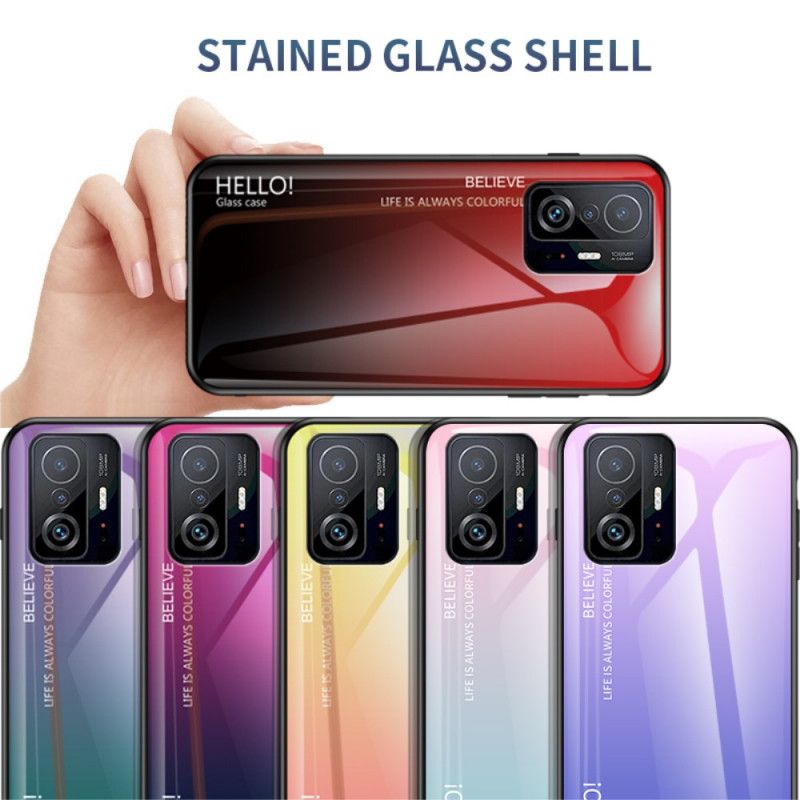 Skal Xiaomi Mi 11t / 11t Pro Härdat Glas Hej