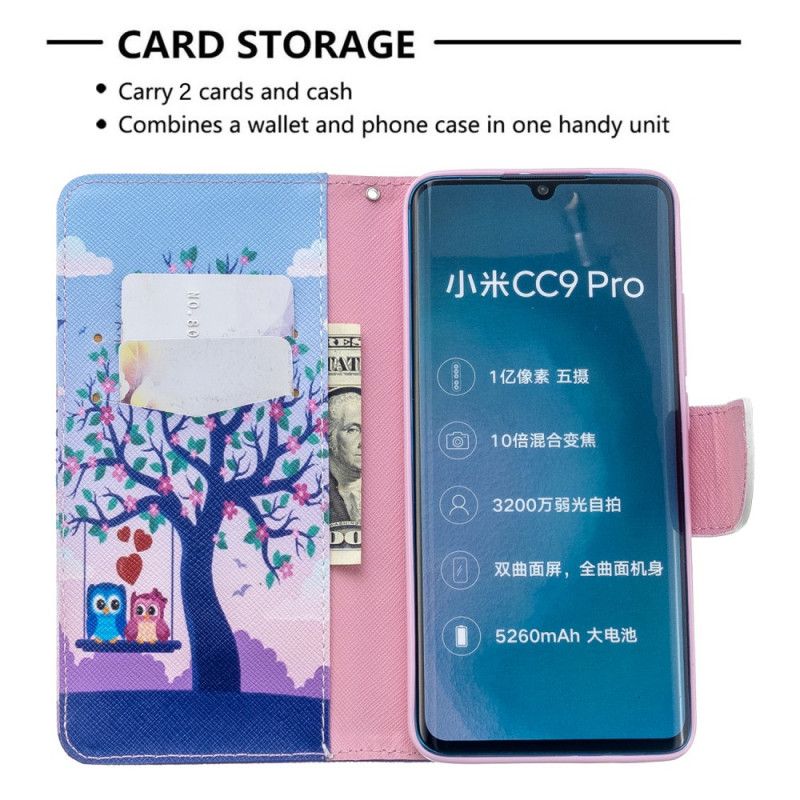 Fodral Xiaomi Mi Note 10 / 10 Pro Ugglor På Gungan