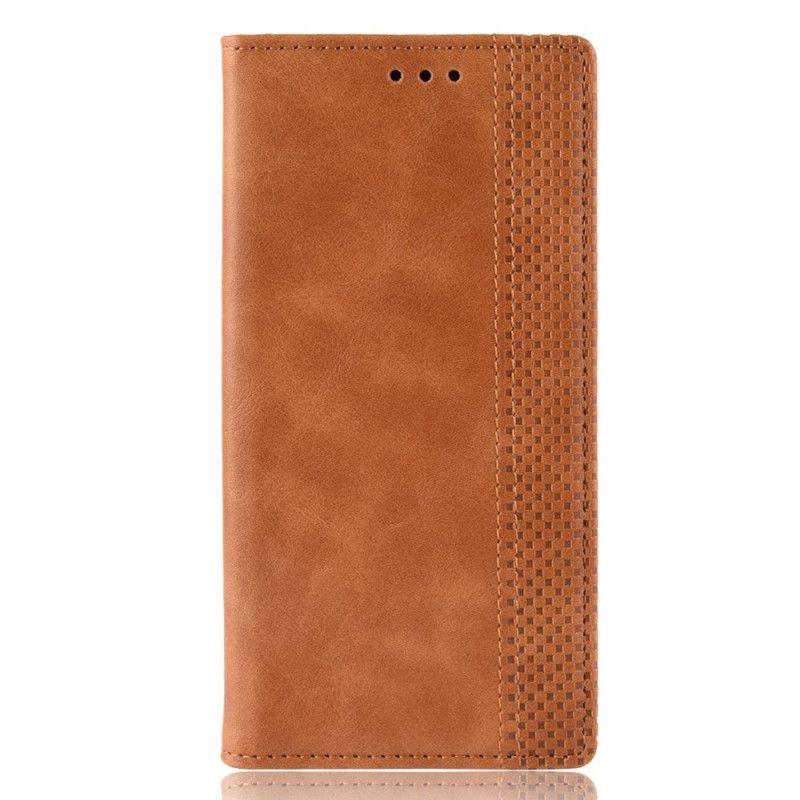 Folio-fodral för Xiaomi Mi Note 10 / 10 Pro Svart Stiliserad Vintage Lädereffekt