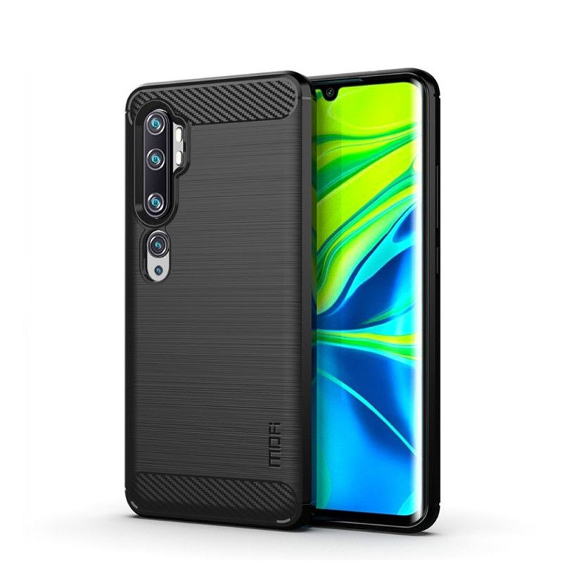 Skal för Xiaomi Mi Note 10 / 10 Pro Svart Mofi Borstat Kolfiber