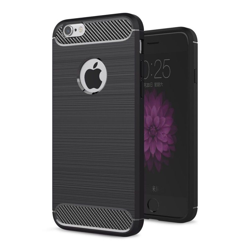 Skal iPhone 6 / 6S Plus Svart Borstad Kolfiber