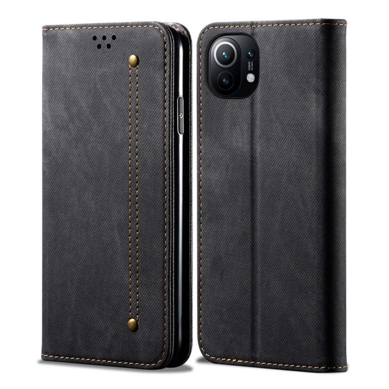 Folio-fodral för Xiaomi Mi 11 Svart Jeanstyg