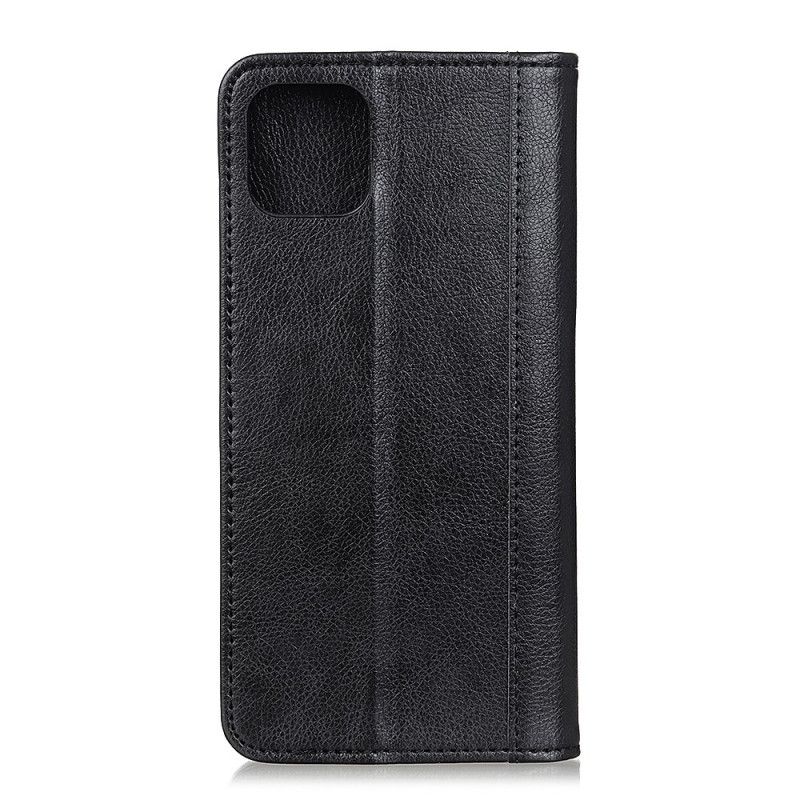 Folio-fodral Xiaomi Mi 11 Svart Split Lychee-Version