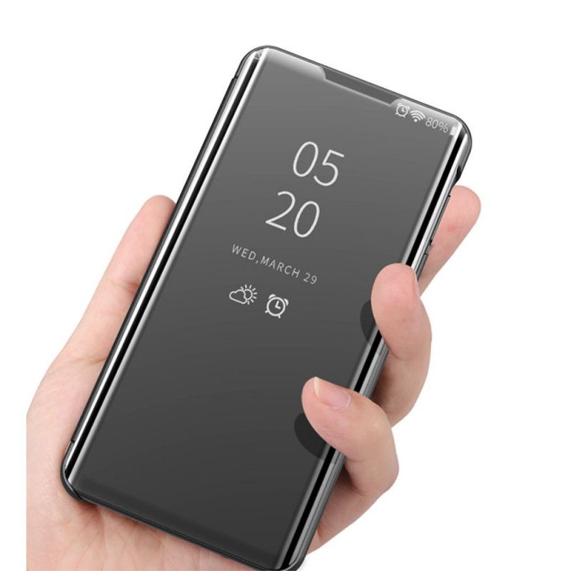 Se Omslag Xiaomi Mi 11 Svart Spegel Och Konstläder