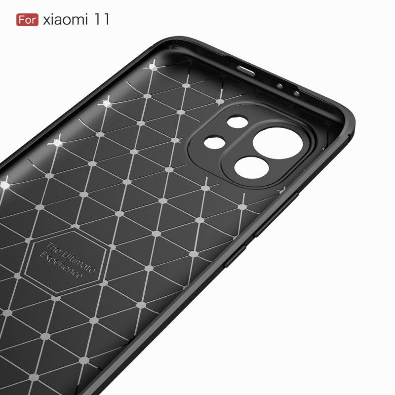 Skal för Xiaomi Mi 11 Svart Borstad Kolfiber