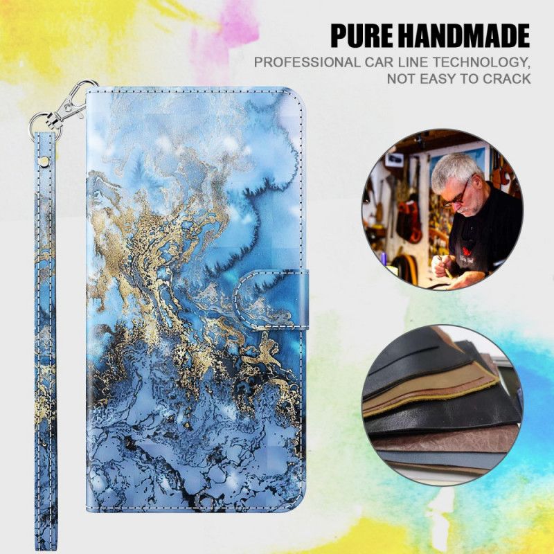 Fodral För Google Pixel 6 Light Spot Marble Design Med Snörband