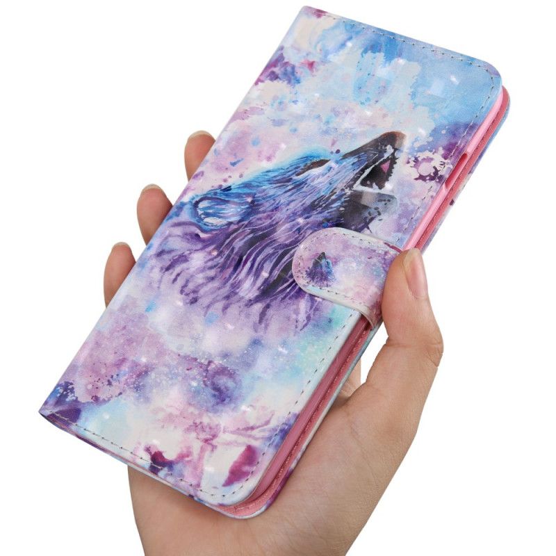 Läderfodral Google Pixel 6 Telefonfodral Wolf Watercolor