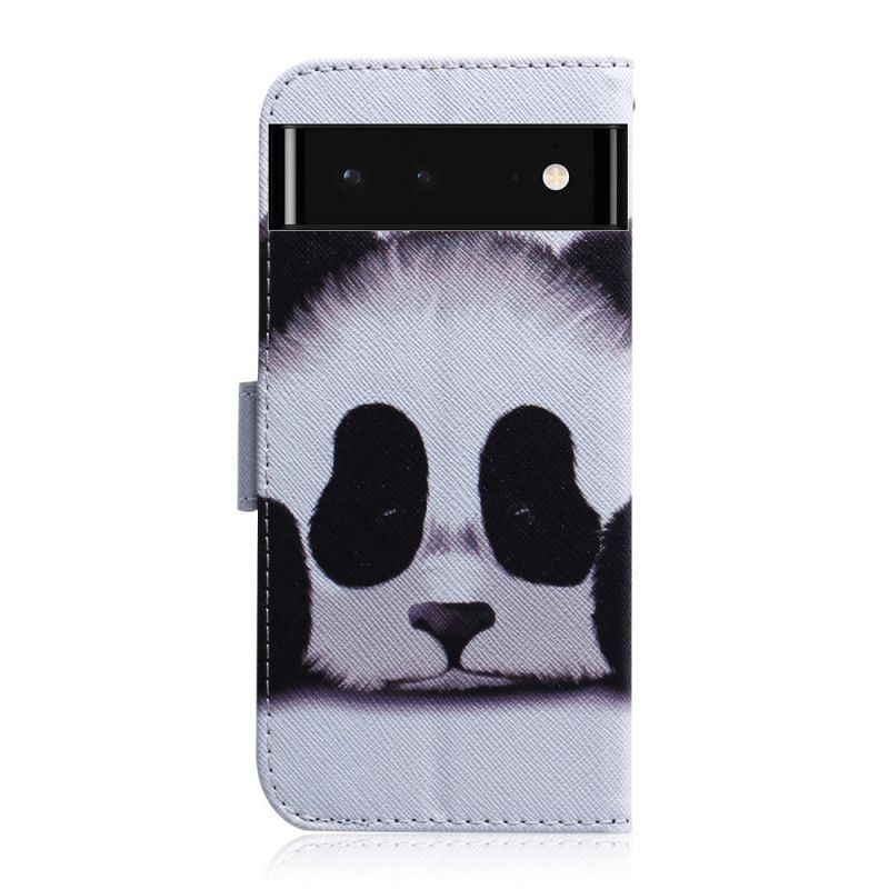 Läderskal Fodral Google Pixel 6 Panda Face