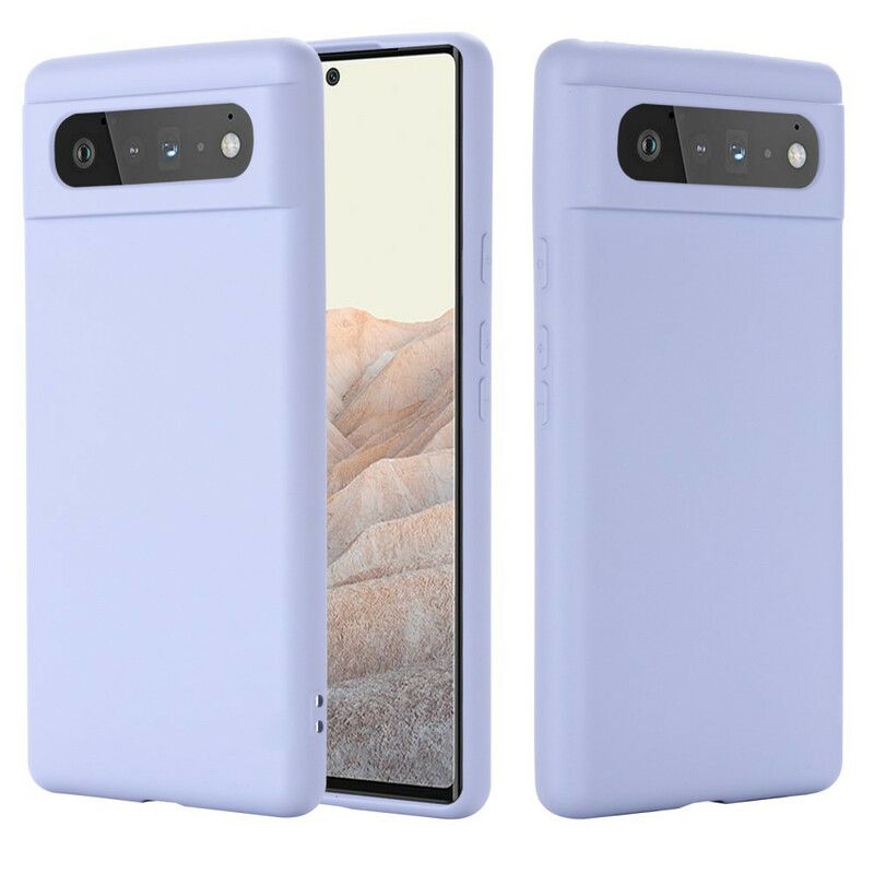 Skal Google Pixel 6 Telefonfodral Flytande Silikon Med Rem