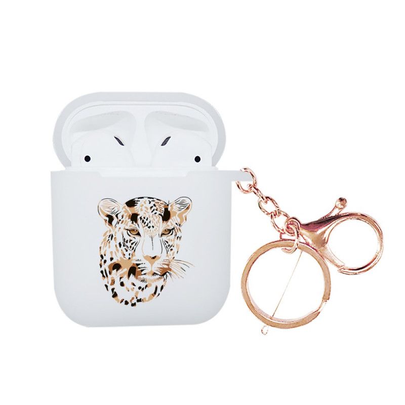 Skal AirPods Grön Leopard-Serien Nxe Med Karbinhake