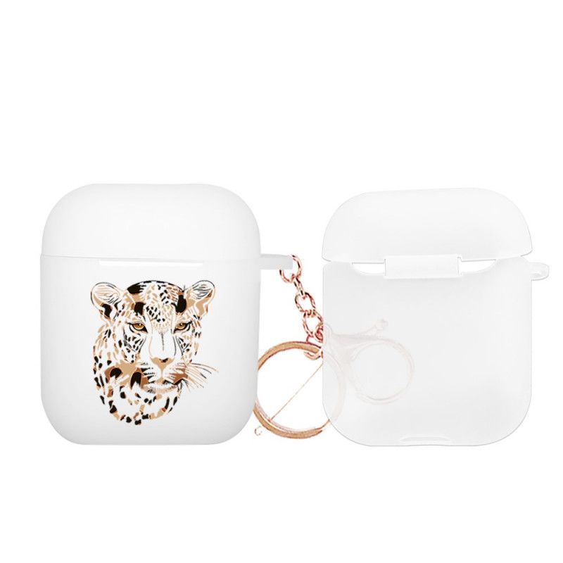 Skal AirPods Grön Leopard-Serien Nxe Med Karbinhake