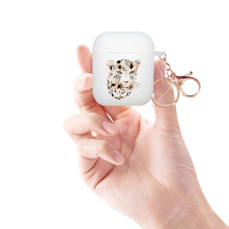 Skal AirPods Grön Leopard-Serien Nxe Med Karbinhake