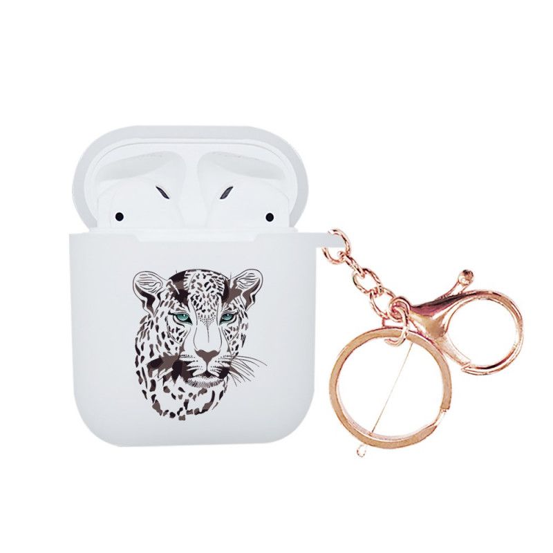 Skal AirPods Grön Leopard-Serien Nxe Med Karbinhake