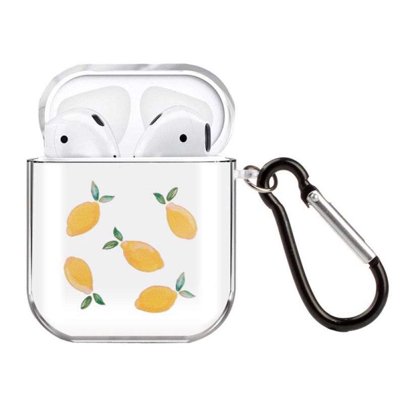 Skal AirPods Gul Transparent Silikonfruktserie