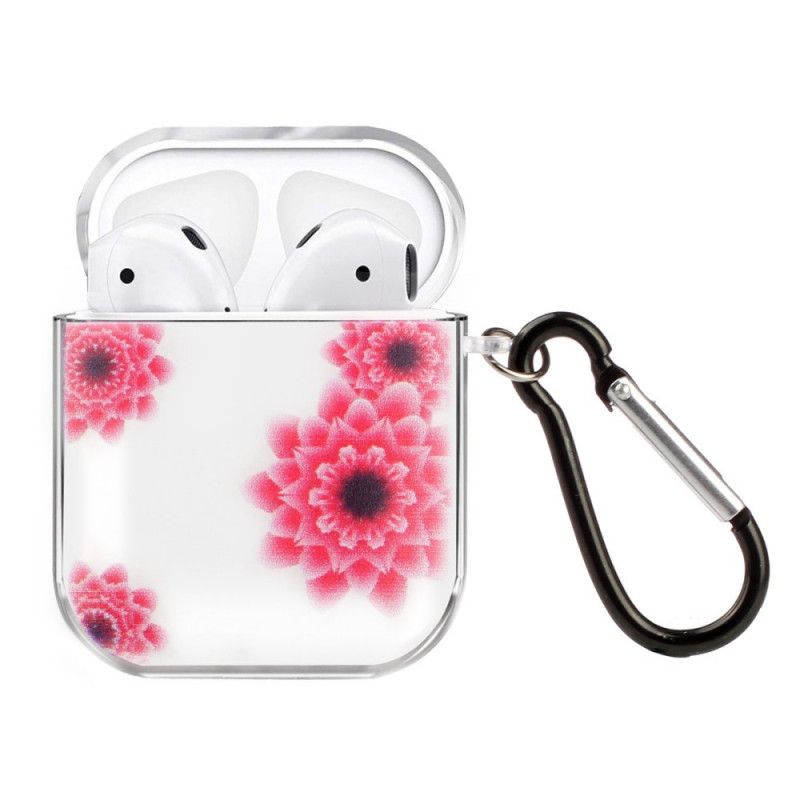 Skal AirPods Röd Transparent Vegetabiliskt Silikon