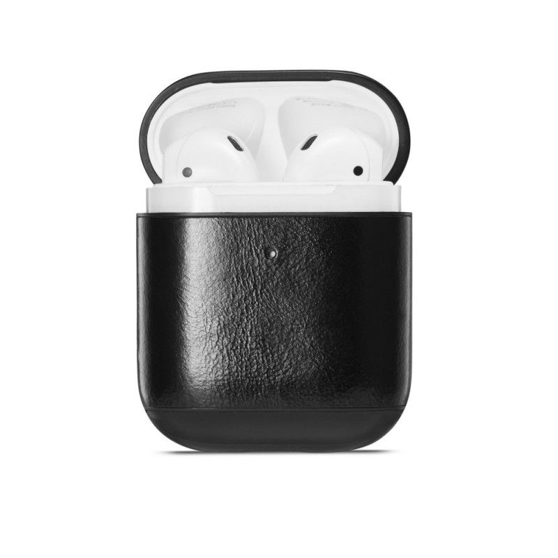 Skal AirPods Svart Äkta Läder