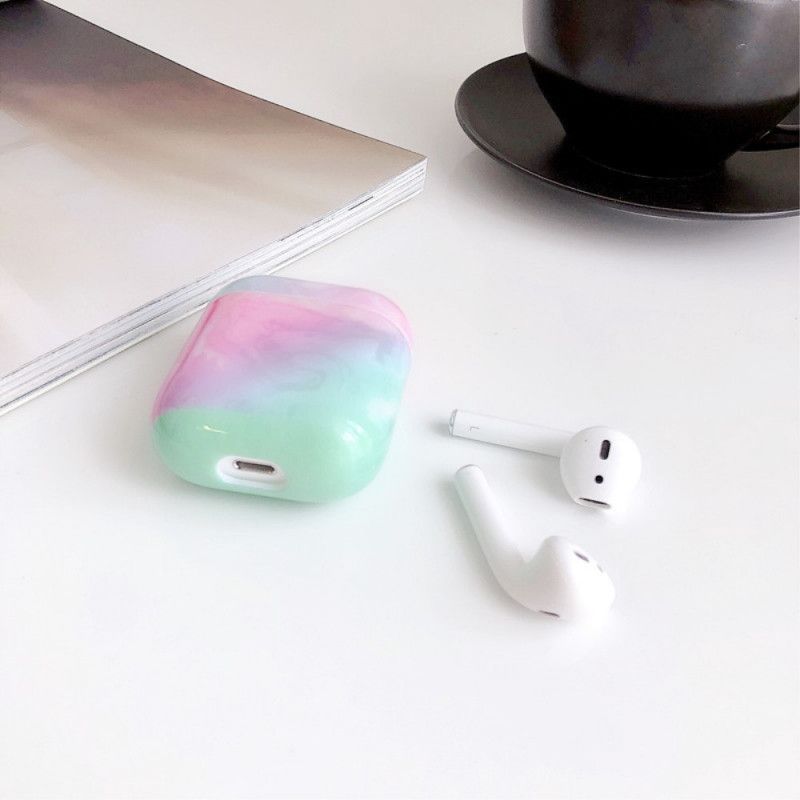 Skal AirPods Svart Silikonmarmorstil