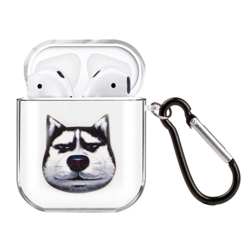 Skal AirPods Svart Transparent Silikonhundserie